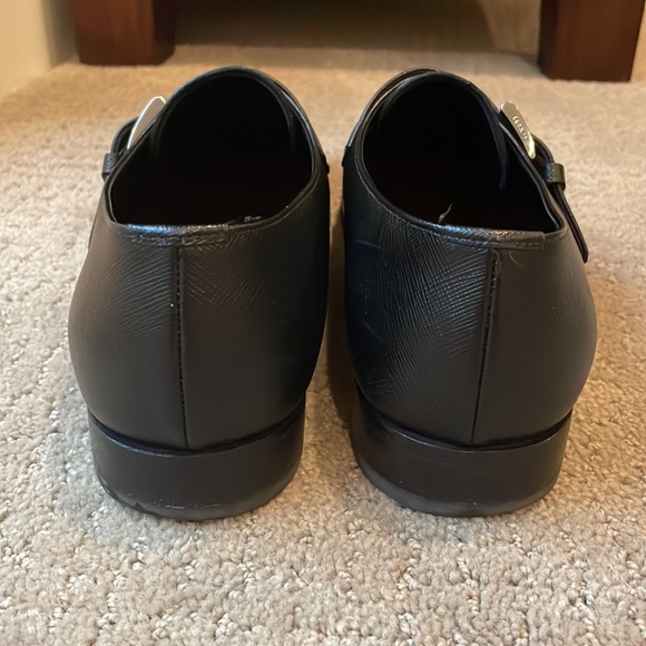 Prada Saffiano Leather Monk Strap Loafers Size 10 - Picture 7 of 11